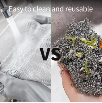 1/5/10 Pcs Wire Cloth For Dish Washing Kitchen Cleaning Cloth Non-Stick Oil Dish Clean Towel Washing Rags Household Cleaning Accessories Wire Clothes Non Scratch Dish Wash Cloths Wire Dish Cloth For Kitchen Utensil Cleaner Scrub Scrubber For Kitchen