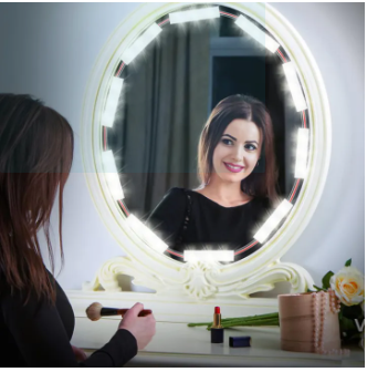 Led Vanity Mirror Lights, Hollywood Style Vanity Make Up Light, 10ft Ultra Bright White LED, Dimmable Touch Control Lights Strip, for Makeup Vanity Table & Bathroom Mirror, Mirror Not Included