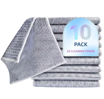 1/5/10 Pcs Wire Cloth For Dish Washing Kitchen Cleaning Cloth Non-Stick Oil Dish Clean Towel Washing Rags Household Cleaning Accessories Wire Clothes Non Scratch Dish Wash Cloths Wire Dish Cloth For Kitchen Utensil Cleaner Scrub Scrubber For Kitchen