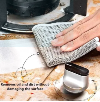 1/5/10 Pcs Wire Cloth For Dish Washing Kitchen Cleaning Cloth Non-Stick Oil Dish Clean Towel Washing Rags Household Cleaning Accessories Wire Clothes Non Scratch Dish Wash Cloths Wire Dish Cloth For Kitchen Utensil Cleaner Scrub Scrubber For Kitchen